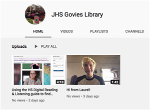 JHS Govies Library YouTube 